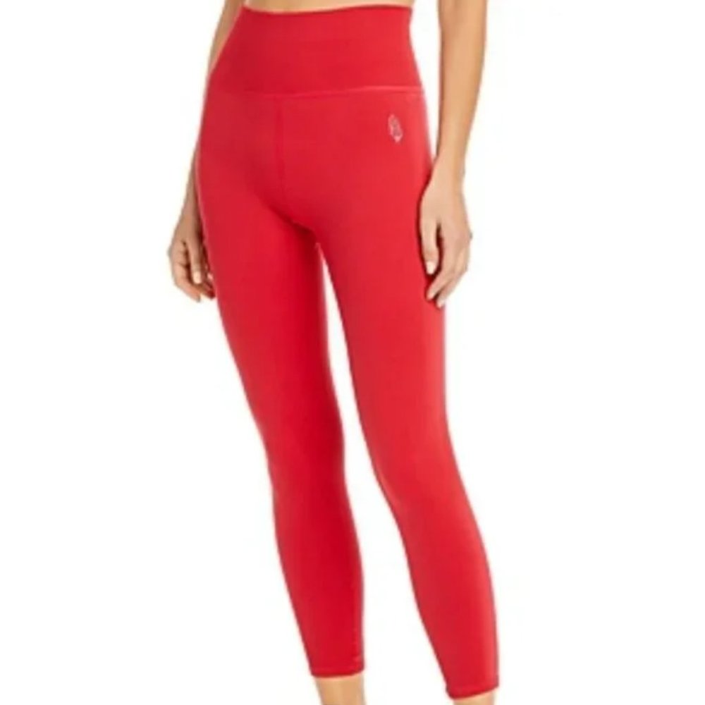 NWT Free People Hearts A Flutter Leggings in Candied Apple- Size L